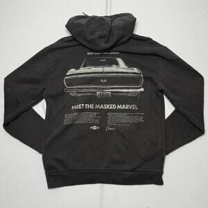 Hollister Camaro graphic hoodie men’s medium black relaxed fit pullover